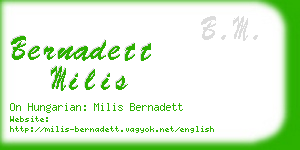 bernadett milis business card